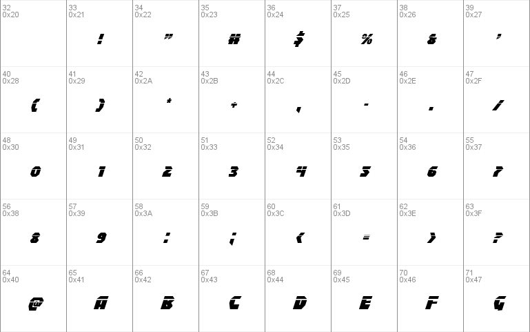 Blitzstrike Laser Italic