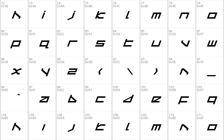 Delta Ray Expanded Italic