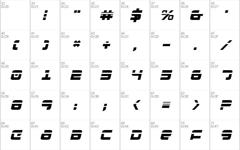 Exedore Laser Italic