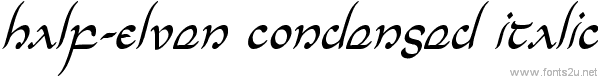 Half-Elven Condensed Italic