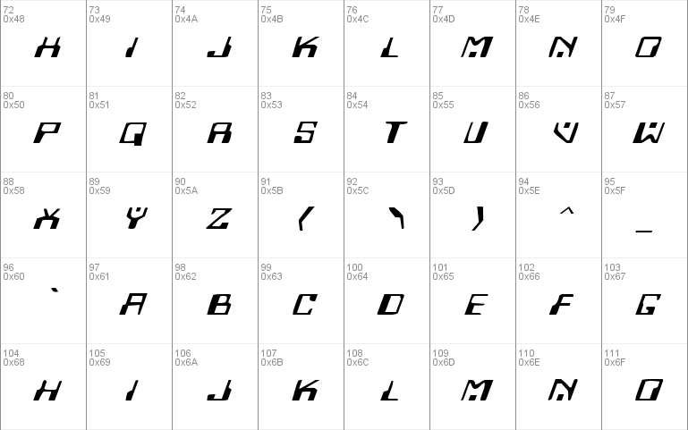 Homemade Robot Expanded Italic