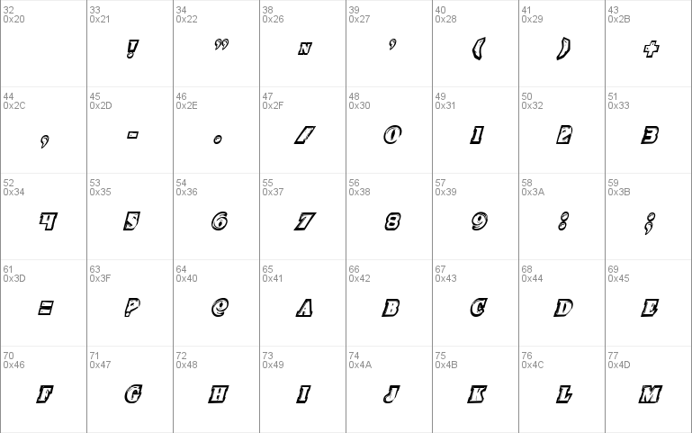 Icebox Art Condensed Italic