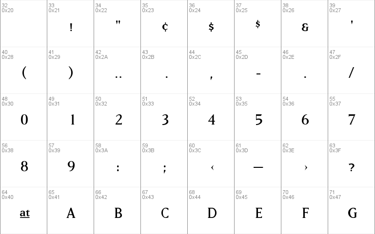 MatrixRegularSmallCaps