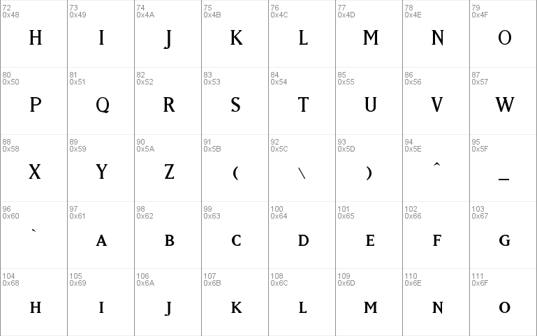 MatrixRegularSmallCaps