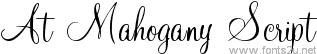 At Mahogany Script