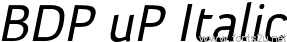 BDP uP Italic