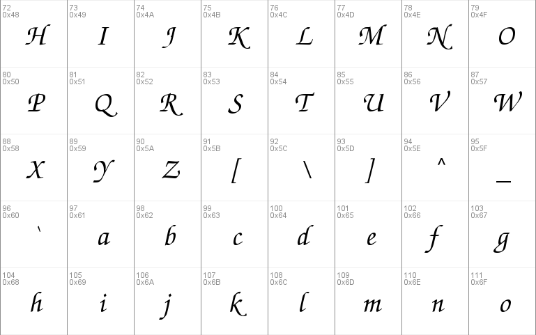 Chancery Script Medium SSi