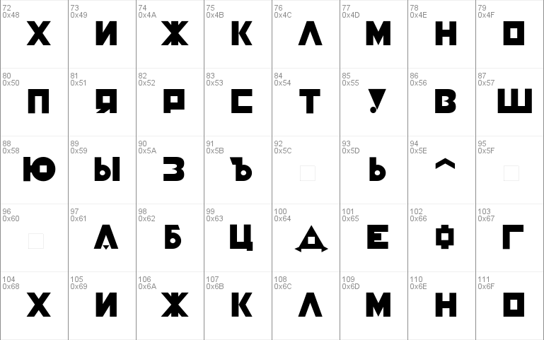 Constructivist-Cyrillic