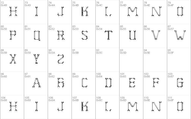 Rectangular Fonts