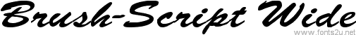 Brush-Script Wide