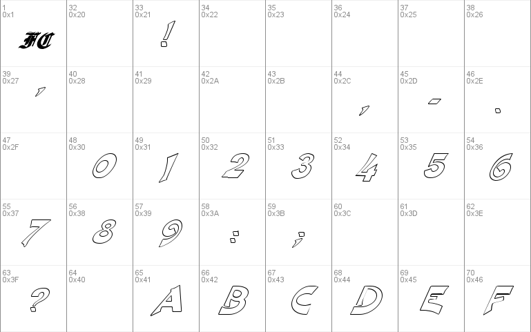 FZ JAZZY 11 HOLLOW ITALIC