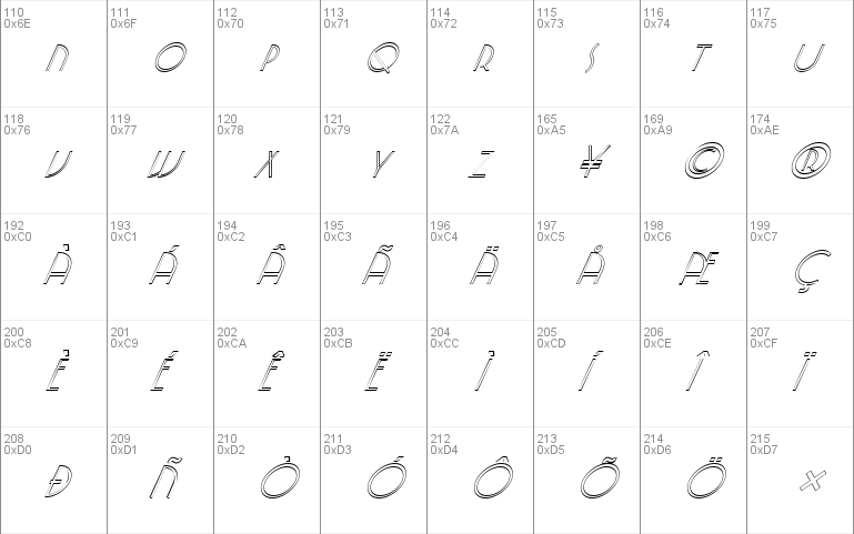 FZ JAZZY 5 HOLLOW ITALIC