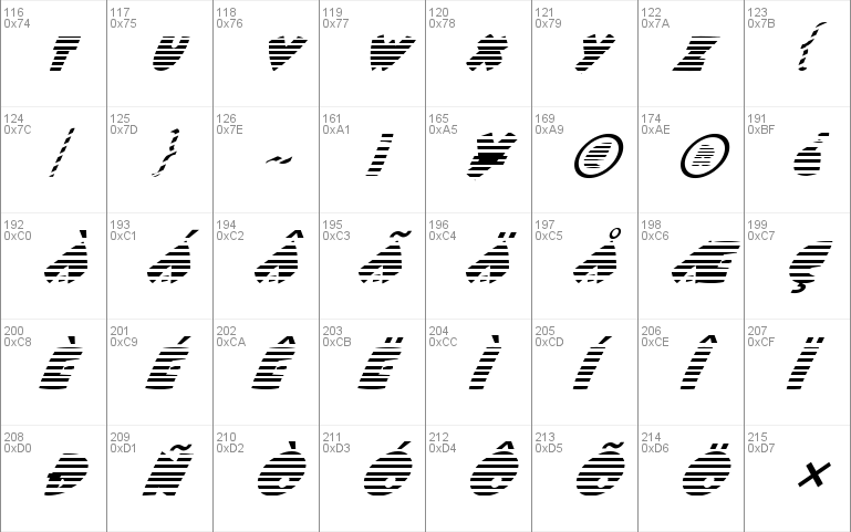 FZ JAZZY 9 STRIPED ITALIC