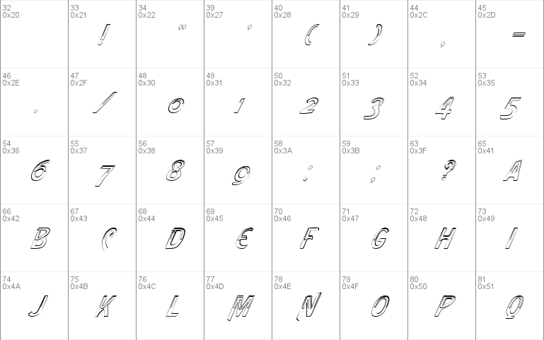 FZ UNIQUE 4 HOLLOW ITALIC