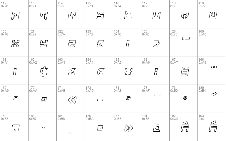 RayzorBlunt Outline Italic