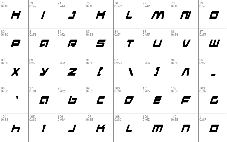 Pulse Rifle Condensed Italic