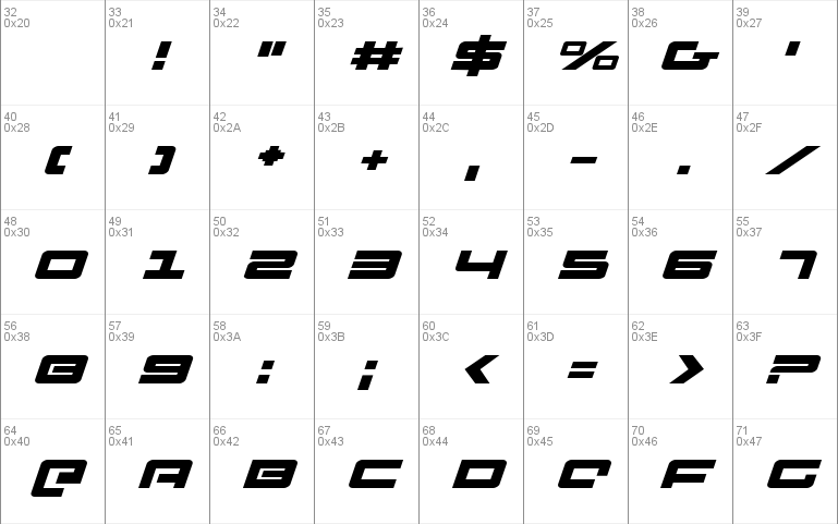 Pulse Rifle Expanded Italic