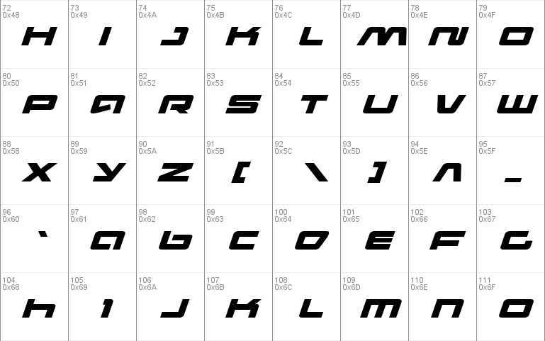 Pulse Rifle Expanded Italic