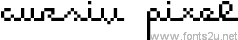 cursiv pixel