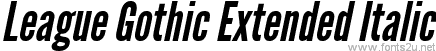 League Gothic Extended Italic