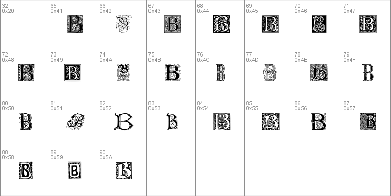 Ornamental Initials B