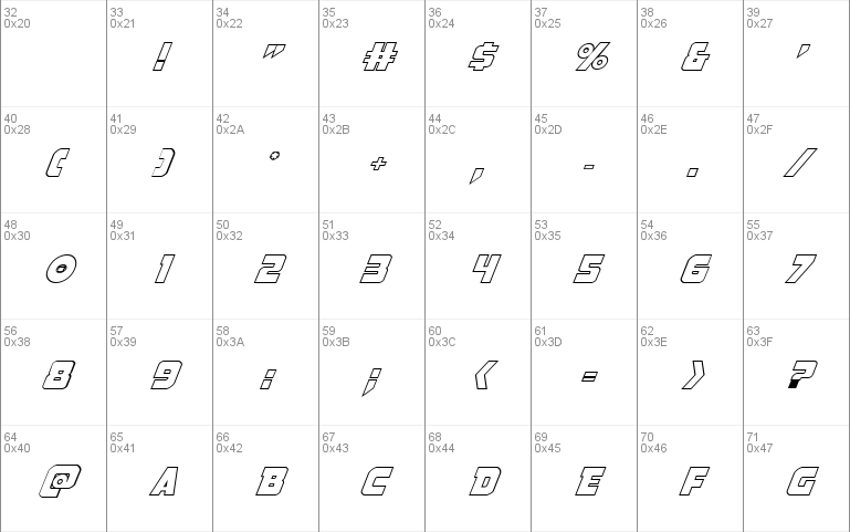 Pistoleer Outline Italic