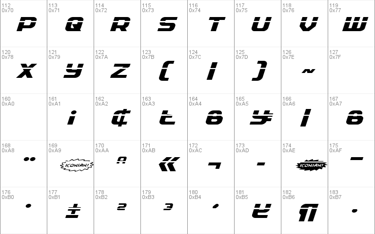 Soldier Laser Expanded Italic