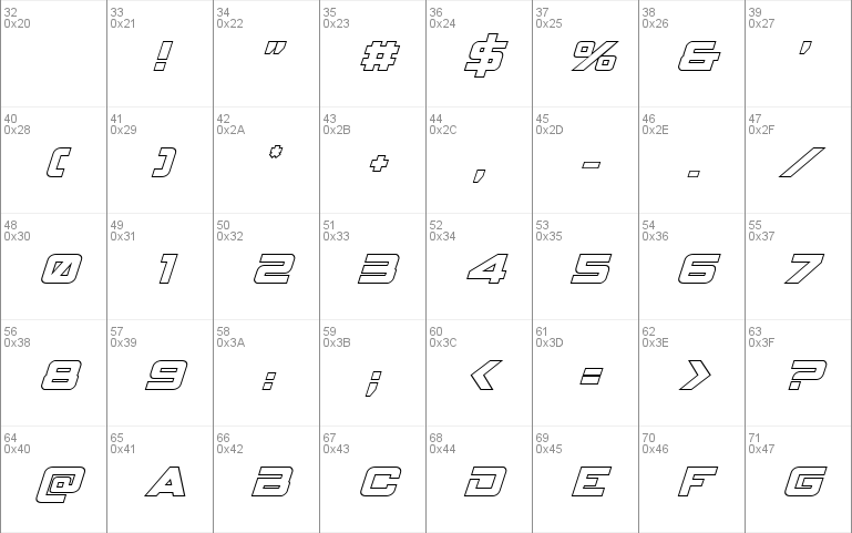 Spy Agency Outline Italic