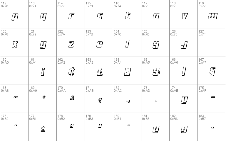 Subadai Baan 3D Italic