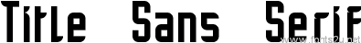 Title Sans Serif