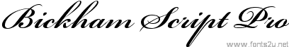 Bickham Script Pro