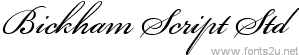 Bickham Script Std