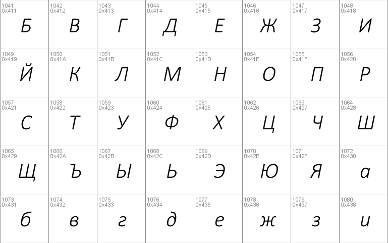 Calibri Light Italic