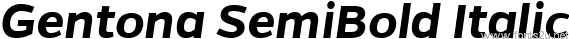 Gentona SemiBold Italic