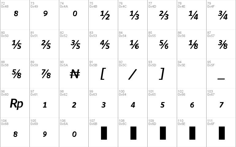 Whitney Numeric - Semibold