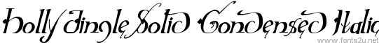 Holly Jingle Solid Condensed Italic