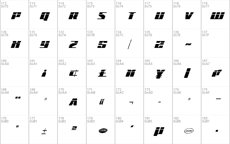 Michigan Condensed Laser Italic