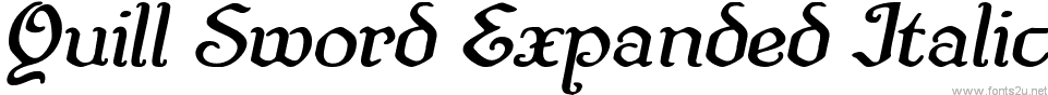 Quill Sword Expanded Italic