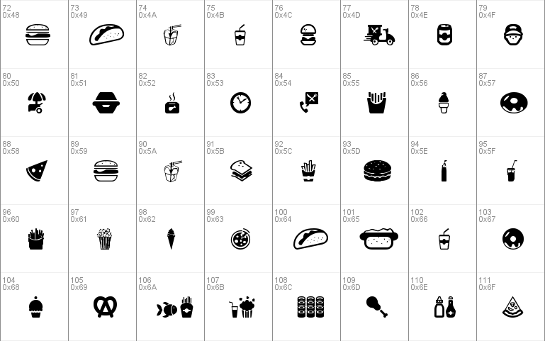 Fast Food Icons