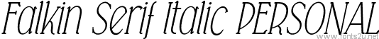 Falkin Serif Italic PERSONAL