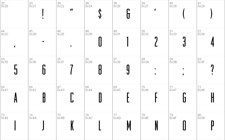 OdeonCondensedRegular