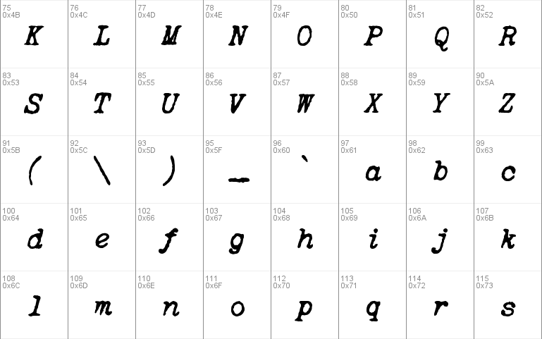 ITALIC TYPEWRITER