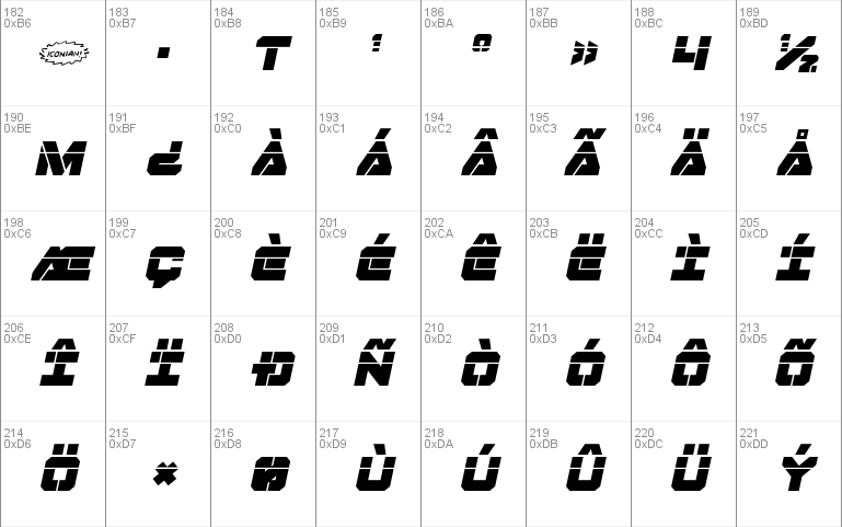 Domino Jack Laser Italic