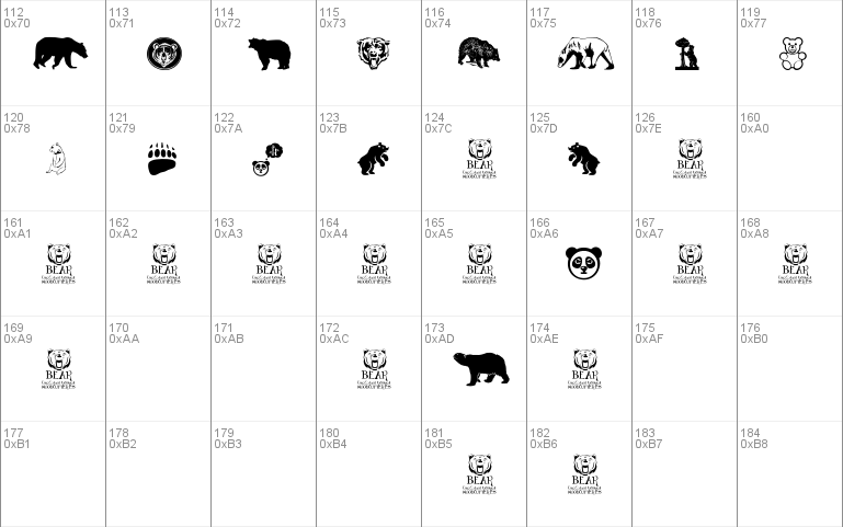 Bear Icons