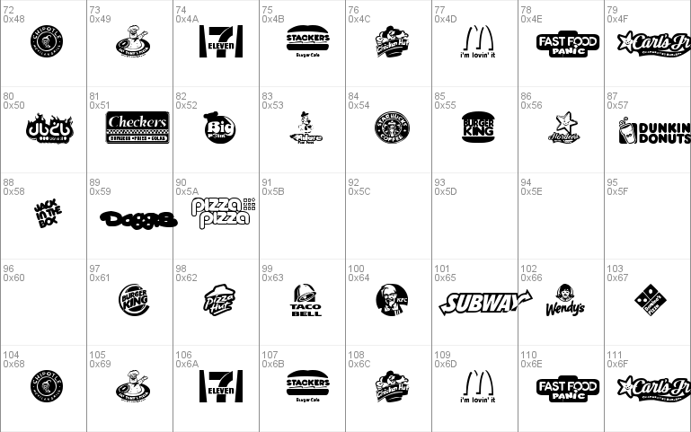 Fast Food logos